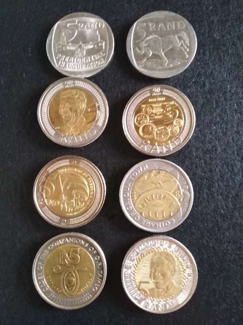 Collection of 8 x R5 Commemorative Coins