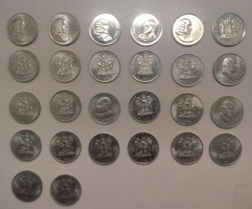Complete Collection of RSA 50c - 1965 to 1990 (26 x 50c Coins)
