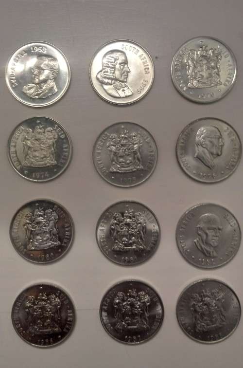Complete Collection of RSA 50c - 1965 to 1990 (26 x 50c Coins)