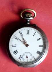 German Pocket Watch Silver Remontoir Cylindre 6 Rubis