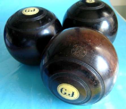 Set of 4 Vintage Lawn Bowls.