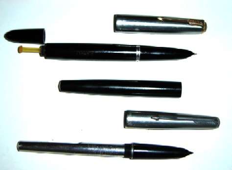 Two Parker 51 Fountain Pens (approx 1948 and 1955)