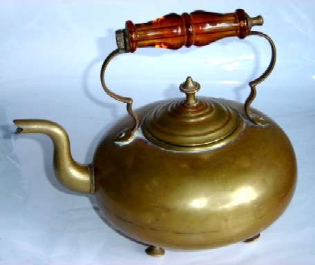 Antique Brass Toddy Kettle (Era 1835 +   ?) James Clews Family