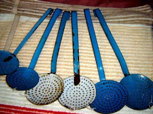 Enamelware Strainers    7 of them (Reduced Price)