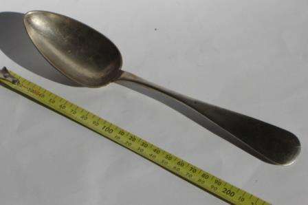 Large Tear Drop Handle Spoon Polish    Late 1800's