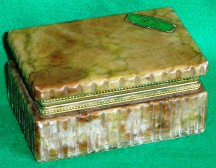 Italian Vintage Alabaster Trinket Box   Low auction starting price.