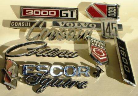 A lot of Car badges