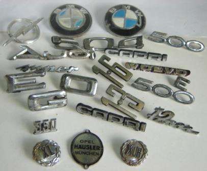 Lot of 22 Car Badges.  Smaller types.