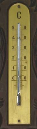 Wall Barometer with Thermometer mounted on a fancy compound frame.