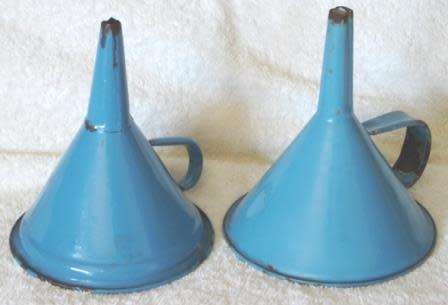 Vintage Enamelware Funnels