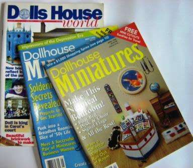 Magazines on Dollhouse Miniatures. (July 1995 and April & May 1998)