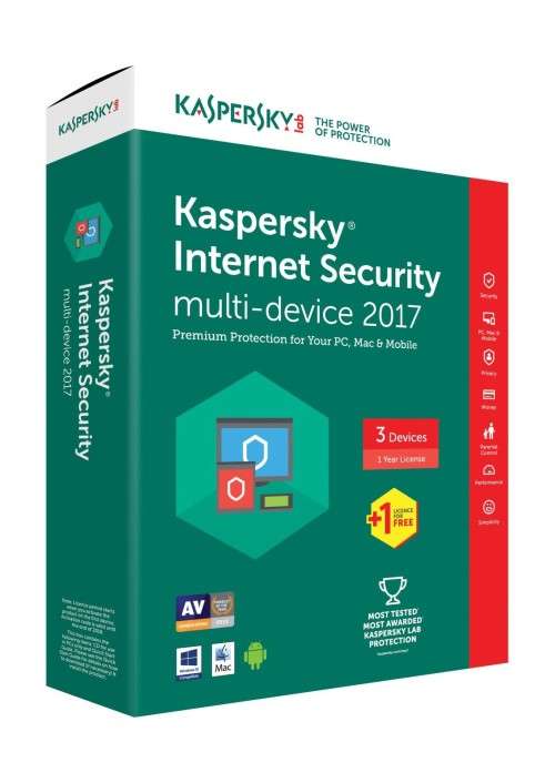 KASPERSKY INTERNET SECURITY MULTI DEVICE 2017, 4 USER, Pack