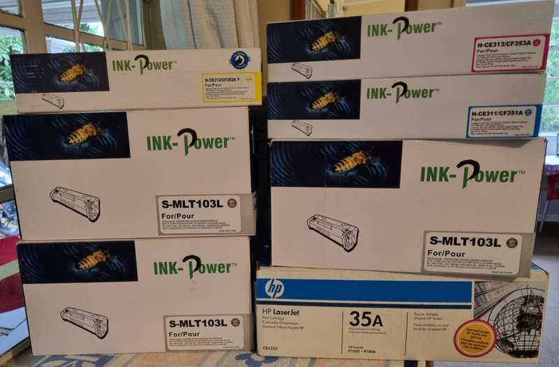 MASSIVE INK AND TONER STORE STOCK FOR SALE, VALUE APPROX R35000