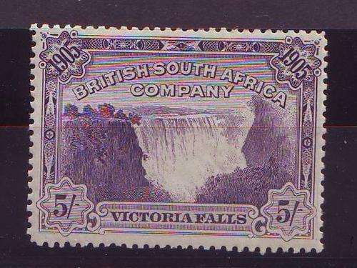 British South Africa Company 5 Shilling Falls Lightly Mounted Mint