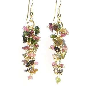BFA - NATURAL WATERMELON TOURMALINE GEMSTONE EARRINGS