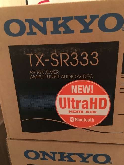 ONKYO TX-SR333 5.1 AV RECIEVER - 4K ULTRA HD - BLUETOOTH - BRAND NEW + WARRANTY !!!