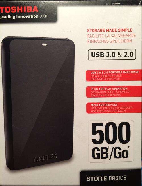 TOSHIBA 500GB 2.5" EXTERNAL HARDRIVE - V63700-A - BRAND NEW  + WARRANTY !!!!!