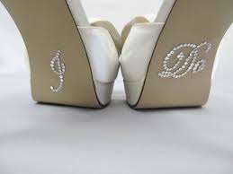 Bride Shoe Stickers - I Do Silver