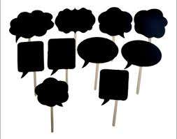 Photo Booth Signs - Write your Own Message 10 pieces