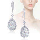 Earrings - Crystal Oval drop Pierced