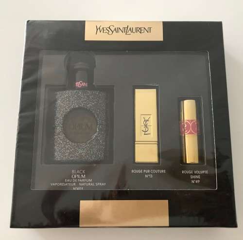 YSL Gift Set- Black Opium plus two lipsticks