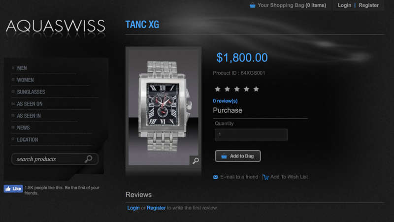 RRP: $1800 /R21,600.00 Aquaswiss Men's Tanc XG HUMUNGOUS Chrono Swiss Watch with Ion Steel Bracelet