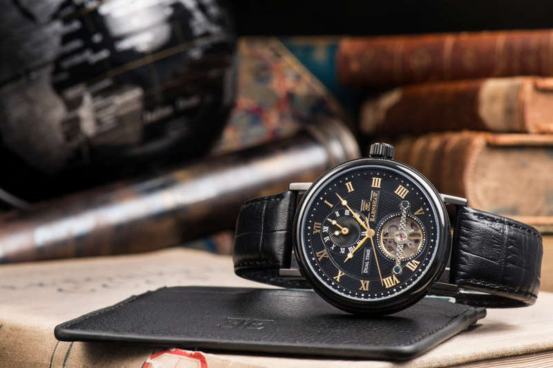 Retail: R7,200.00 Thomas Earnshaw Beaufort Automatic Black Ion DUAL TIME Watch NEW