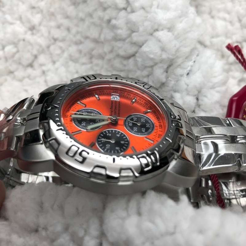 New RRP £625/R11,000.00 Krug Baumen Sportsmaster Orange Chronograph Watch BRAND NEW
