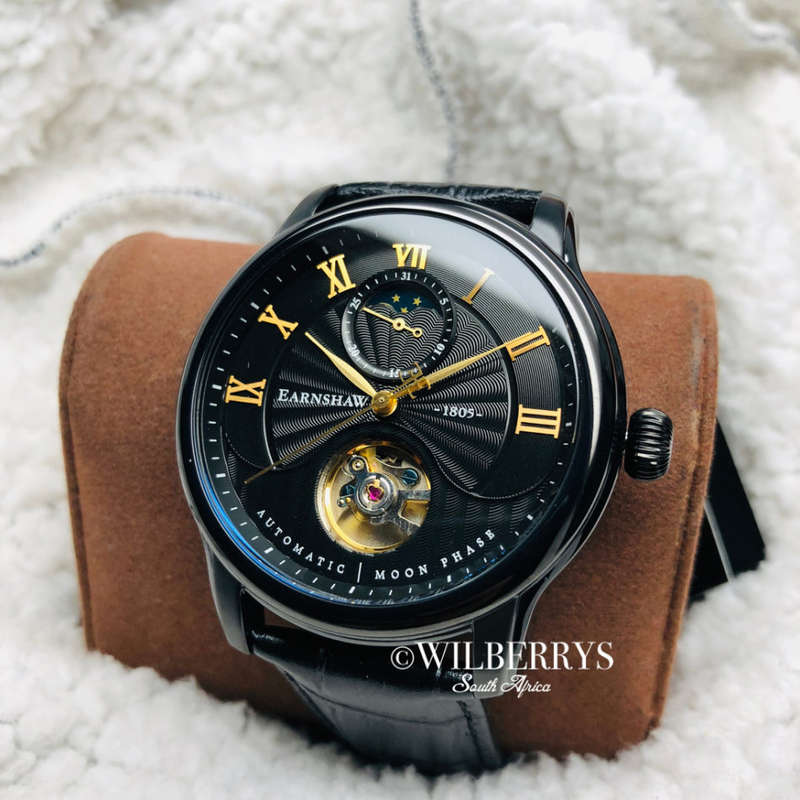 Retail: R7,200.00 Thomas Earnshaw Longitude TOURBI MOONPHASE AUTOMATIC Skeleton Watch
