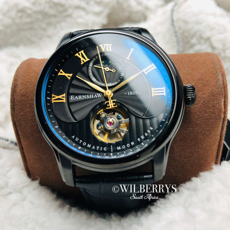 Retail: R7,200.00 Thomas Earnshaw Longitude TOURBI MOONPHASE AUTOMATIC Skeleton Watch