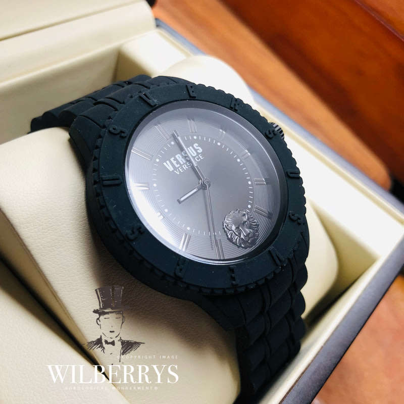 VERSACE Women's VERSUS Tokyo R Silicone Black Watch BRAND NEW IN BOX + PAPERS