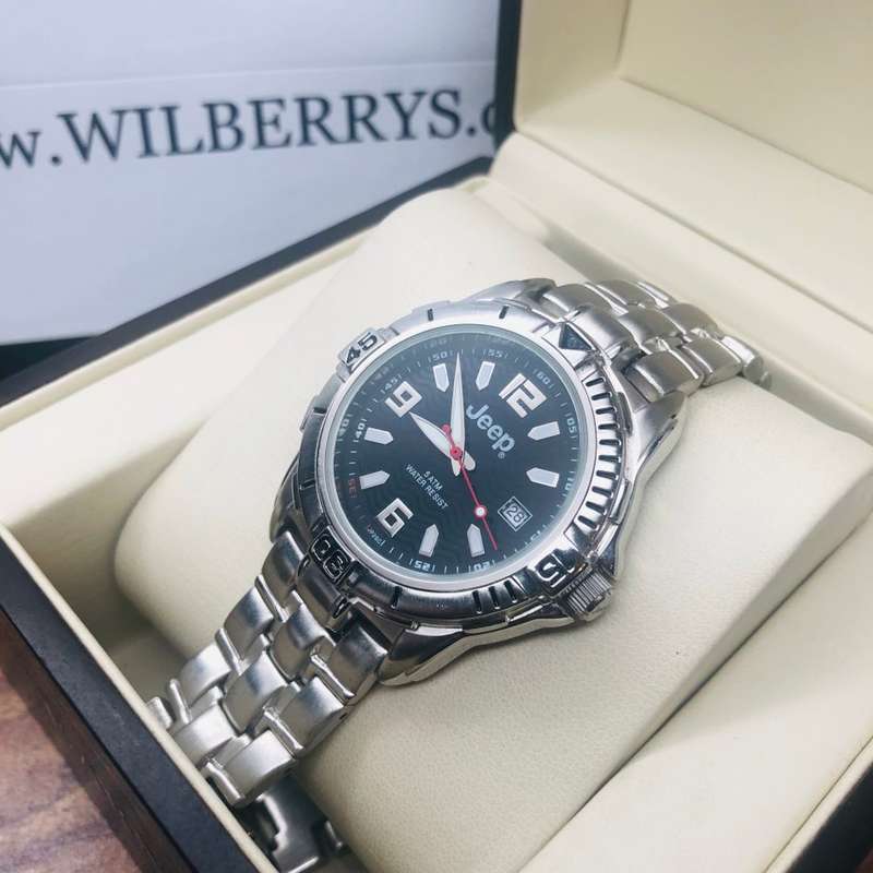 JEEP Men's United States 3H Quartz Worn Rugged Look Watch BRAND NEW