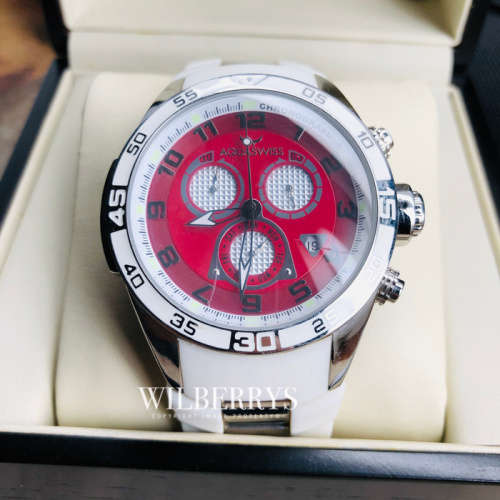 GOOD CONDITION! Retail: R16,500.00 Aquaswiss Men's TRAX AMERICAN SNOW Chronograph Watcg