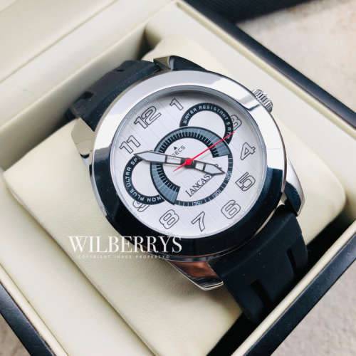 Retail: R5,999.00 LANCASTER IITALY MOTIEF WHITE DIAL SILICONE STRAP WATCH BRAND NEW BOXED