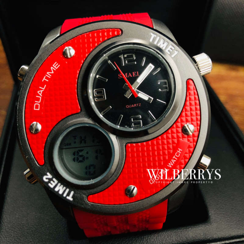 SMAEL Shock Proof Gigantic 52mm Dual Tme Chrono Watch WATER RESISTANT **BRAND NEW**