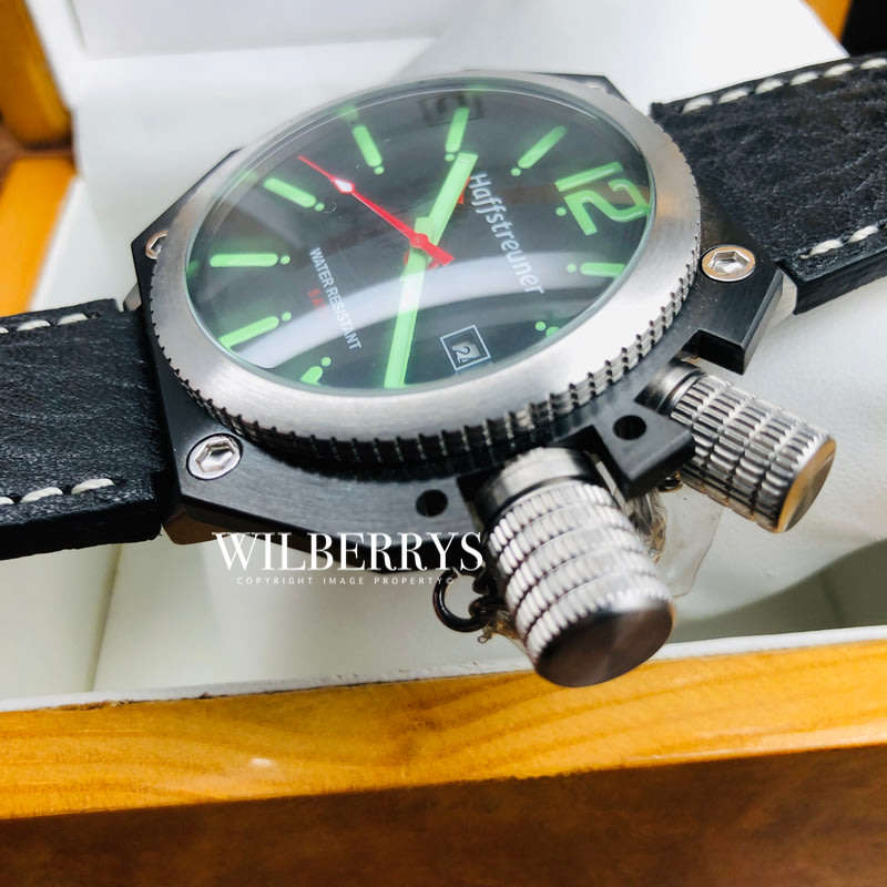 Retail: R7,600.00 HAFFSTREUNER Germany Alarm Luminous World WAR II U-Boot Watch BRAND NEW