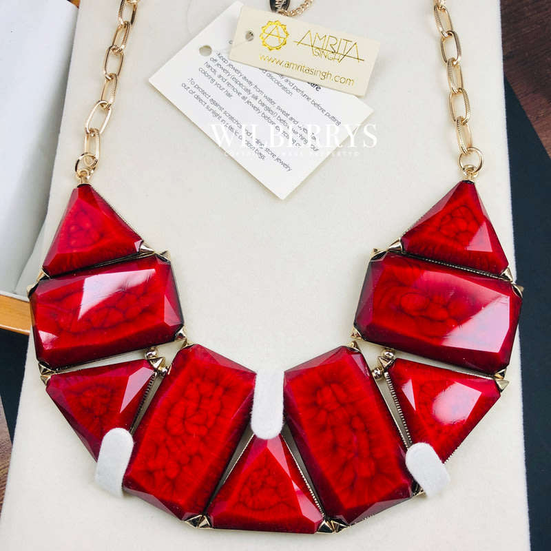 HOT! Must see! Retail: R1,500.00 AMRITA NEW YORK Blair Necklace Ruby