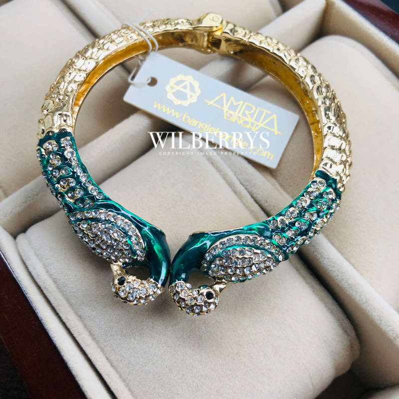 last left! Must see! Retail: R2,400.00 AMRITA NEW YORK Animal Collection Peacock Cuff Emerald