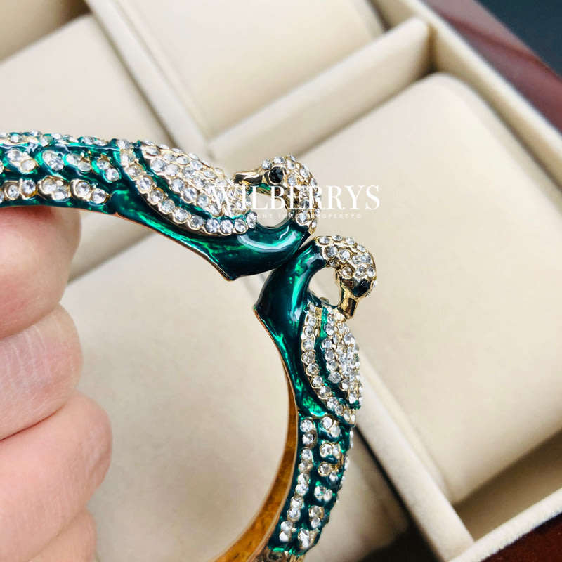 last left! Must see! Retail: R2,400.00 AMRITA NEW YORK Animal Collection Peacock Cuff Emerald