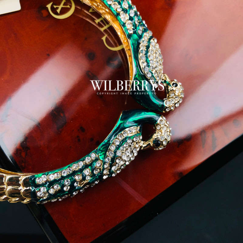 last left! Must see! Retail: R2,400.00 AMRITA NEW YORK Animal Collection Peacock Cuff Emerald