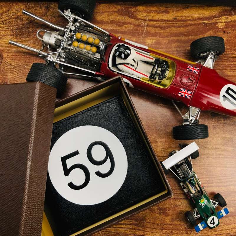 Retail: $129 / R2,199.00 TOM & FRED London® Brabham British Racing Tribute Wallet GENUINE LEATHER