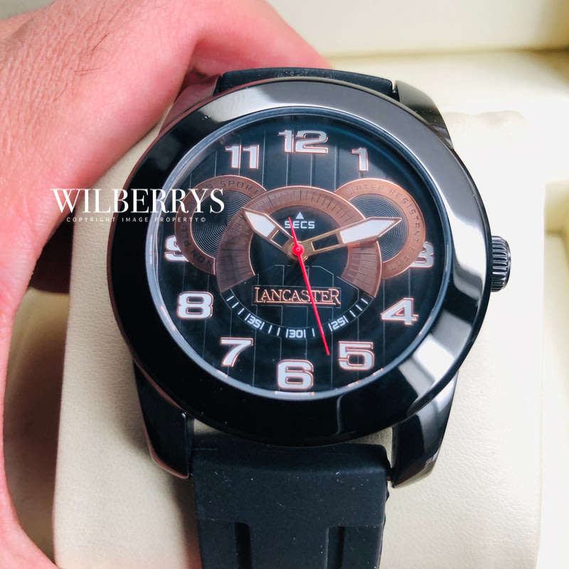 Retail: R5,999.00 LANCASTER Italy Motief SILICONE STRAP WATCH BRAND NEW BOXED