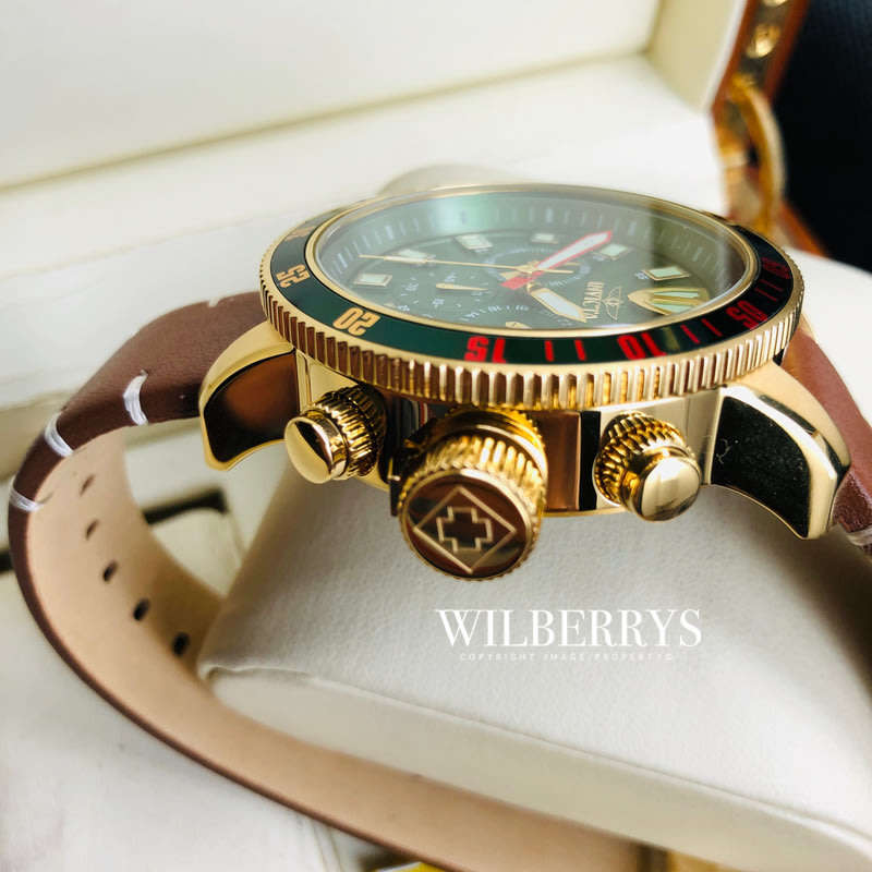 Retail: R9,999.00 INVICTA Men's 18k Gold pl. CASINO ROYALE THICK/HEAVY CHRONO Watch BRAND NEW