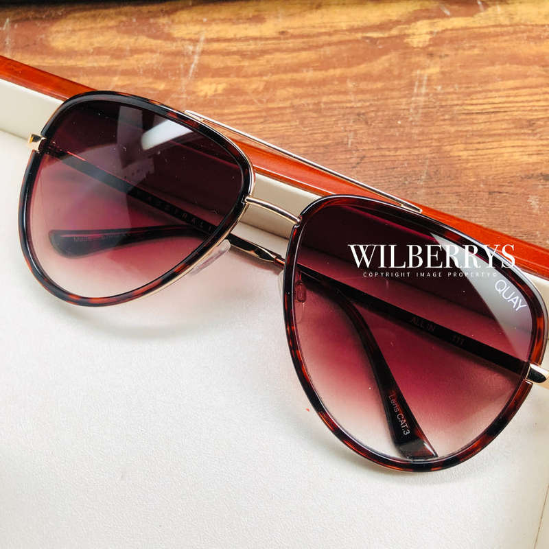 QUAY Women`s J`LO Jennifer Lopez ALL IN Aviator Sunglasses