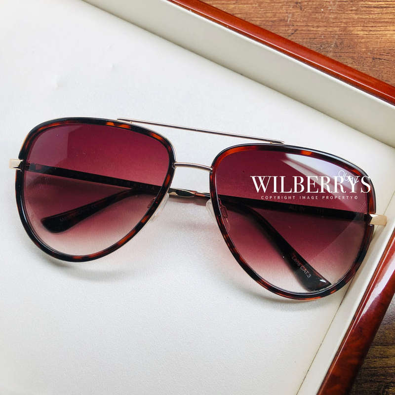 QUAY Women`s J`LO Jennifer Lopez ALL IN Aviator Sunglasses