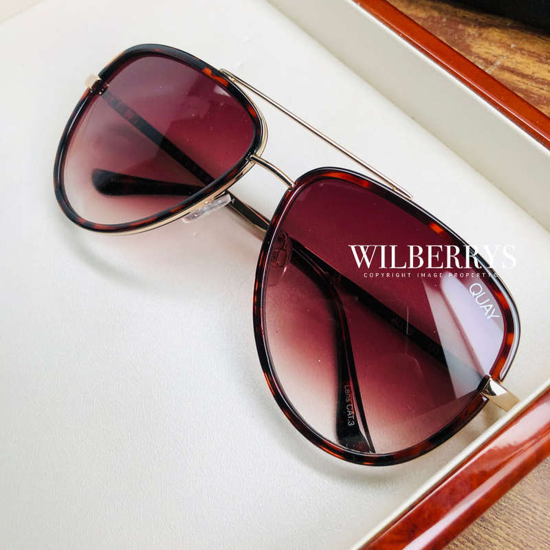 QUAY Women`s J`LO Jennifer Lopez ALL IN Aviator Sunglasses