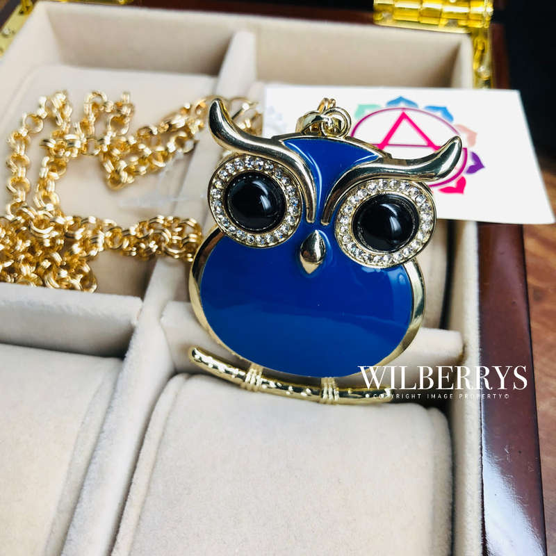 HOT! Must see! Retail: R1200.00 AMRITA NEW YORK Miami Owl Pendant Blue