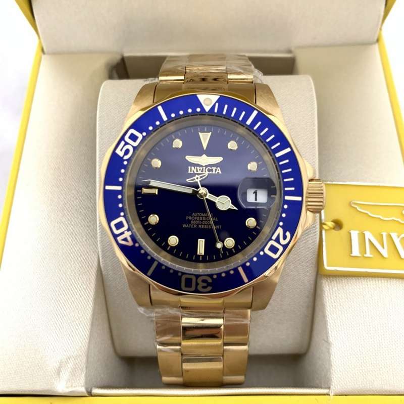 Retail: R7,999.00 INVICTA Men's AUTOMATIC SEA URCHIN 200 METER DEPTH 18K GOLD PLATED WATCH BRAND NEW