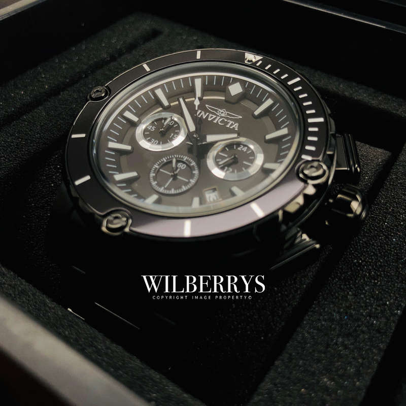 Retail: R8,999.00 INVICTA Men's Black Night Urchin Pro Diver Chronograph Watch BRAND NEW