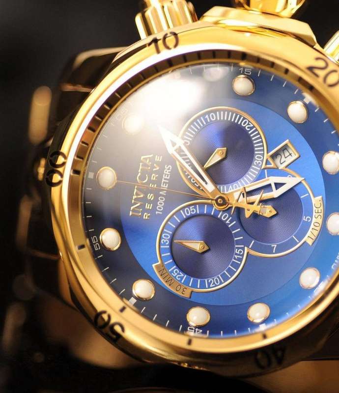 Retail: R34,999.00 INVICTA Men's VENOM RESERVE 54MM Chronograph FULL GOLD pl Watch BRAND NEW